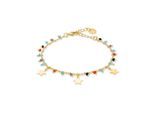 Luxenter Sterling Silber 925 Armband mit Multicolor Hydrothermalquarz in 18K Gelbgold - Beos