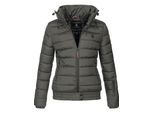 Marikoo dames gewatteerde jas Poisen met hoge kraag & teddyfleece zakken