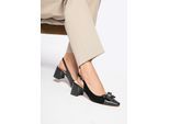 Wittchen Damen-Pumps aus Leder mit Blockabsatz, Schwarz, Naturleder