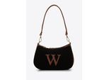 Wittchen Dames Baguette Handtas met Kunstbont Klein Zwart en Bruin Kunstleer
