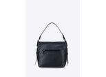 Wittchen Dames handtas, eco-leren tas, glanzend marineblauw