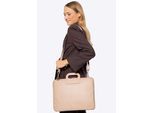 Wittchen Dames 15" Laptoptas in Imitatieleer, Beige, Eco-leer