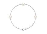 DIADEMA - Armband - Silber und echte Süßwasserperlen - Weiß