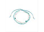 Luxenter-Armband, Athat aus Metalllegierung und Amazonit, 18K vergoldet