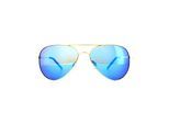 Polaroid Aviator unisex goud grijze blauwe spiegel gepolariseerde zonnebril