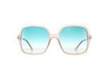 Guess GU7845 57P glanzende beige groene zonnebril met kleurverloop