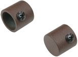 Gardinenstangen-Endstück LIEDECO "Endkappe", braun (rostbraun), B:2cm H:2cm L:2cm Ø:1,6cm, Gardinenstangenendstücke, Gardinenstangen-Endstück, für Gardinenstangen Ø 16 mm