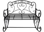 Gartenbank GARDEN PLEASURE "Dares", schwarz, B:110cm H:94cm T:101cm, Stahl, Sitzbänke, Gartenbank