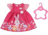 Puppenkleidung BABY BORN "Kleid Blümchen, 43 cm", rosa (rosa, pink), Puppenkleidung, Baby, Puppenkleidung, mit Kleiderbügel