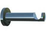 Kombiträger INDEKO, grau (chromfarben), Ø:2cm, Gardinenstangenhalterungen, Kombiträger, Ø 20 mm für Vorhangstangen und Innenlaufsysteme