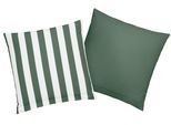 Kissenbezug OTTO HOME "Greta", grün, B:40cm L:40cm, Renforcé, Obermaterial: 100% Baumwolle, Kissenbezüge, Kissenbezug, Kissenhülle mit Wendeoptik, OEKO-TEX und Made in Green zertifiziert