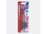 STABILO® Kugelschreiber pointball NatureCOLORS Wildflower, Strichstärke 0,5 mm, Schreibfarbe blau, nachfüllbar, Kartonetui mit 4 Schaftfarben