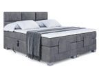 BOXSPRINGBETT elektrisch verstellbar mit 2 Matratzen H4/Taschenfederung PROT EL 180 x 200 Dunkelgrau