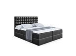 BOXBETT mit H3-Matratze und Lattenrost - VIONE - 120x200 Schwarz Hochglanz