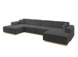 WOHNLANDSCHAFT IREA-U2-v2 - 386x165x80 cm Grau