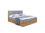 BOXBETT mit Matratze H3 und Lattenrost - LOLLI1 - 200x200 - Grau
