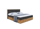 BOXBETT mit Matratze H4 und Lattenrost - LOLLI6 - 160x200 - Schwarz
