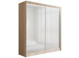 KLEIDERSCHRANK PEKA mit LED - 200 cm - Sonoma Eiche|Weiß