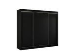KLEIDERSCHRANK BEROG - 250 cm - Schwarz