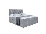 BOXBETT mit Matratze H4 und Lattenrost - MIRAGE - 140x200 - H4 - Grau