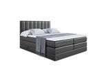 BOXSPRINGBETT OTTA KING - 120x200 - H3/H4 - Schwarz Hochglanz