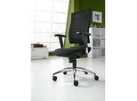 Schäfer Shop Pure Bürostuhl SSI PROLINE S2, Synchronmechanik, ohne Armlehnen, 3D-Netz-Rückenlehne, Bandscheibensitz, schwarz/schwarz