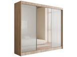 KLEIDERSCHRANK VESLI - 250 cm - Sonoma Eiche|Weiß