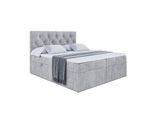 BOXBETT mit Matratze H4 und Lattenrost - MIRAGE - 160x200 - H4 - Hellgrau