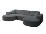 WOHNLANDSCHAFT MARI-U1 - 303x171x79 cm Dunkelgrau Cord
