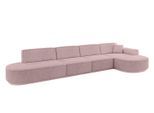 ECKSOFA Ottomane Rechts MARI-L3-v3 - 413x171x83 cm Rosa Cord