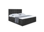 BOXBETT mit H4-Matratze und Lattenrost - BERO - 140x200 Schwarz