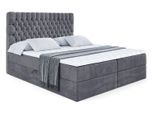 BOXBETT mit Matratze H3 und Lattenrost - SERENE - 140x200 Dunkelgrau