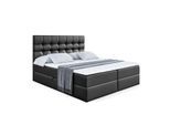 BOXBETT mit H3-Matratze und Lattenrost - BERO - 140x200 Schwarz Hochglanz