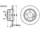 ATE Bremsscheibe 24011001471 voll 280mm 10mm für BMW