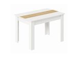 Mid.you , Weiß, Honigeiche , Holzwerkstoff , rechteckig , 80x75x140 cm , Esszimmer, Esszimmertische, Esstische, Holztische, Esstische Holz