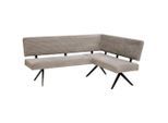 Livetastic Eckbank, Grau, Metall, Textil, 5-Sitzer, L-Form, 190x150 cm, Esszimmer, Bänke, Eckbänke
