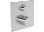 Hansa HANSAEASYTHERM 8113 Thermostat 8113926280 Fertigmontageset, Sichtteil für einen Abgang, eckig Stahl gebürstet