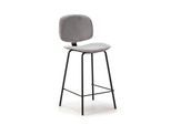 BARHOCKER (Set aus 2) aus Cordstoff mit schwarzen Metallbeinen - arus 44/50/65 cm