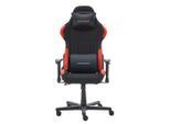 Dxracer , Rot, Schwarz , Kunststoff , 70x128x70 cm , fleckschutzimprägniert, Wippmechanik mit Härtegradeinstellung, Sitzfläche 360° drehbar, inklusive Armlehnen, Nackenkissen abnehmbar, Lendenkissen abnehmbar, ergonomische Rückenlehne , Büromöbel, Bürostühle, Gaming Stühle