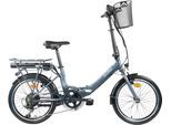 E-Bike LLOBE "Falt E-Bike 20" Agile" Gr. 37, blau (anthrazit, anthrazit), Elektrofahrräder, 37cm, 20 Zoll (50,80cm)
