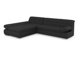 Ecksofa DOMO COLLECTION "MONA 297x173 cm, modern und komfortabel", grau (anthrazit), B:297cm H:80cm T:173cm, Struktur fein 100% Polyester;Chenilleoptik 100% Polyester;SOFTLUX/Struktur fein 100% Polyester, Sofas, Ecksofa, whlw. mit Bettfunktion, L-Form