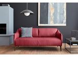 2,5-Sitzer W.SCHILLIG "sally Designsofa, Loungesofa, bequem, schmale Armlehnen, Breite 194cm", rot (ruby rot z59), B:194cm H:78cm T:84cm, Longlife Xtra-Leder Z59: Glattleder mit modischer Prägung. Hautstärke 0, 9 - 1, 1 mm., Sofas, 2 5-Sitzer, mit Metall-Winkelfüßen in Bronze pulverbeschichtet, Breite 194 cm