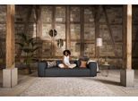 3-Sitzer W.SCHILLIG "around-the-block Mega Sofa mit tollem Sitzkomfort, Breite 260cm", grau (graphit z59), B:260cm H:66cm T:104cm, Longlife Xtra-Leder Z59: Glattleder mit modischer Prägung. Hautstärke 0, 9 - 1, 1 mm, Sofas, 3-Sitzer, mit eleganter Biese, mit Federkern