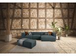 Ecksofa W.SCHILLIG "around-the-block Mega Sofa, viel Platz und hoher Sitzkomfort, L-Form", blau (blau o10), B:341cm H:66cm T:164cm, ROHLEDER Jacquard-Flachgewebe Q2 O10 (60% Polyacryl, 40% Polyester), Sofas, Ecksofa, mit eleganter Biese, mit Federkern, Breite 341 cm