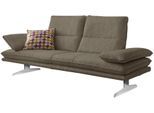 2-Sitzer W.SCHILLIG "broadway, Designsofa mit tollem Sitzkomfort, Breite 216cm", schwarz (pepper s22), B:216cm H:94cm T:96cm, Flachgewebe S22 (100% Polyester), Sofas, 2-Sitzer, Sitztiefenverstellung, Kopfteil- & Seitenteilverstellung, Breite 216cm