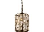 SEARCHLIGHT Hängeleuchte "Bijou Pendant - Antique Brass Metal & Champagne Glass", gold (antikmessing), 1, Ø 22cm H: 31cm, 1 Stk., Leuchten, Hängeleuchte