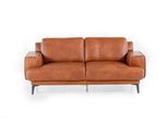 2-Sitzer W.SCHILLIG "Foscaari komfortabeler Federkern, erstklassige Verarbeitung", braun (cognac), B:193cm T:94cm, Sofas, Lederbezug der Extraklasse, Breite 193cm