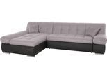 Ecksofa DOMO COLLECTION "MONA 297x173 cm, modern und komfortabel", schwarz (schwarz, grau), B:297cm H:80cm T:173cm, Struktur fein 100% Polyester;Chenilleoptik 100% Polyester;SOFTLUX/Struktur fein 100% Polyester, Sofas, Ecksofa, whlw. mit Bettfunktion, L-Form