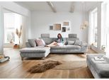 Ecksofa DIE PLANBAR "MP-IN14007, Breite 306 & 318 cm wählbar", grau, B:306cm H:84cm T:197cm, 100% Polyester, Sofas, Ecksofa, wahlweise mit Bettfunktion und verstellbaren Kopfstützen, in Cord