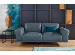 2-Sitzer W.SCHILLIG "montanaa Designsofa, bequem, Breite 192cm, Federkern", blau (blau z69), B:192cm H:78cm T:94cm, Sofas, 2-Sitzer, mit Metallfüßen in Silber matt, Breite 192 cm